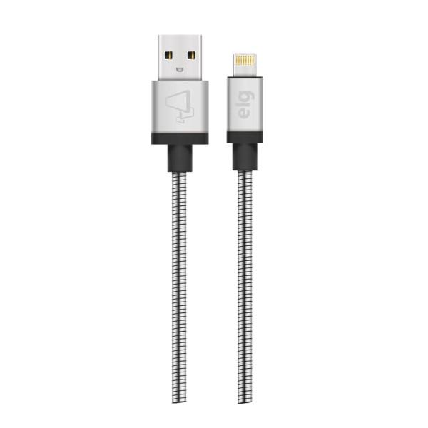 CABO USB PARA LIGHTNING ELG EM INOX 1 METRO PRATA INX810SL