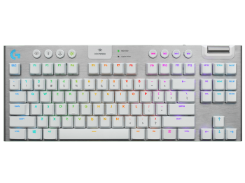 TECLADO SEM FIO MECÂNICO GAMER LOGITECH G915 TKL, RGB, SWITCH GL TACTILE, LAYOUT US, BRANCO TECLADO SEM FIO MECÂNICO GAMER LOGITECH G915 TKL, RGB, SWITCH GL TACTILE, LAYOUT US, BRANCO
