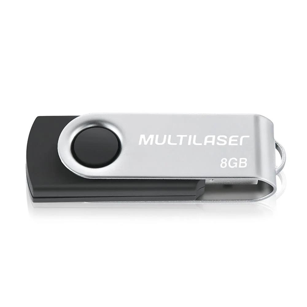 PEN DRIVE 8GB TWIST 2 PRETO - MULTILASER
