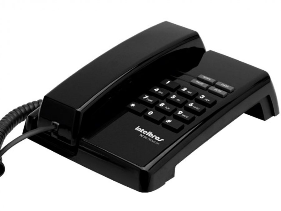 TELEFONE C/ FIO TC50 PREMIUM PRETO - INTELBRAS