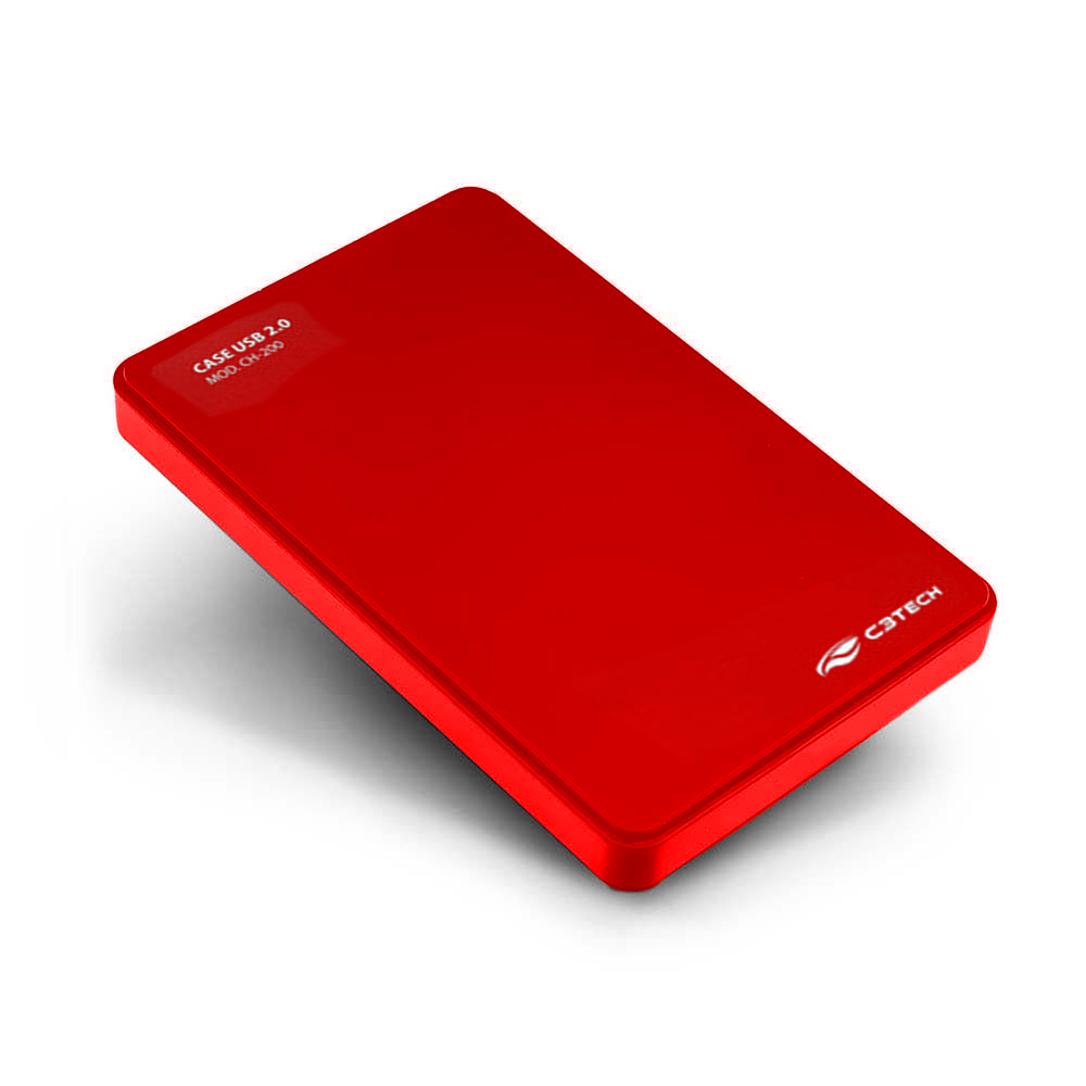 GAVETA EXTERNA P/HD 2.5 USB CH-200RD VERMELHO - C3 TECH #