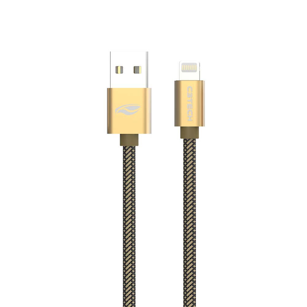 CABO USB-LIGHTNING 2,0 A 2M DOURADO - C3TECH