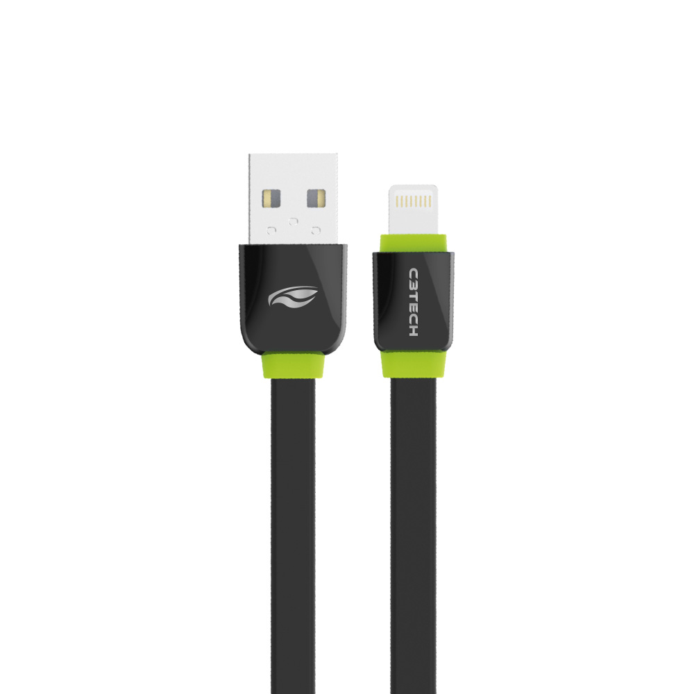 CABO USB-LIGHTNING 2,0 A 1M PRETO - C3TECH