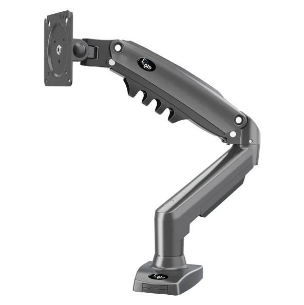 SUPORTE ARTICULADO DE MESA ELG COM PISTÃO A GÁS PARA 1 MONITOR DE 17" A 35" - F80N