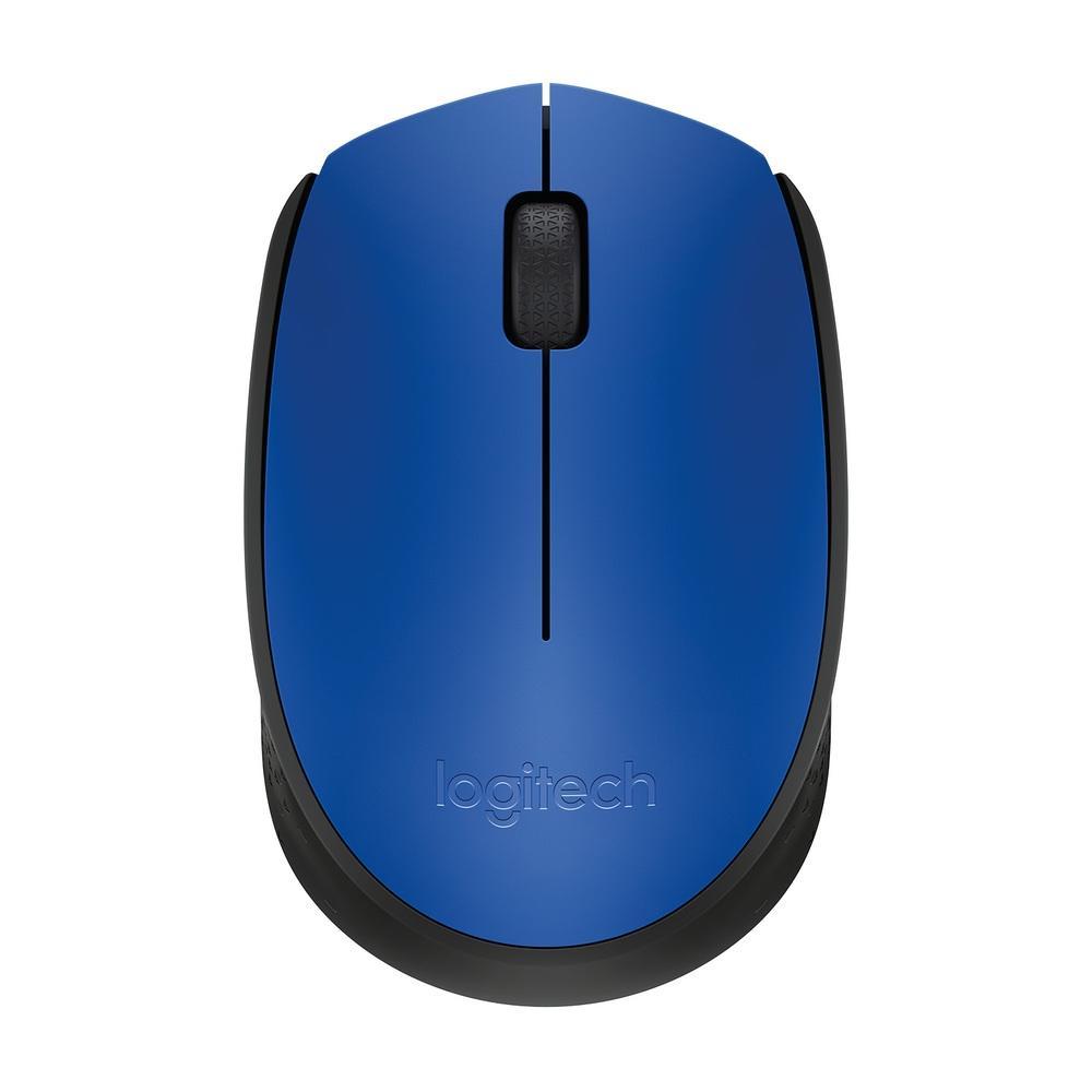 MOUSE SEM FIO LOGITECH M170 AZUL, COM DESIGN AMBIDESTRO COMPACTO, CONEXÃO USB, PILHA INCLUSA