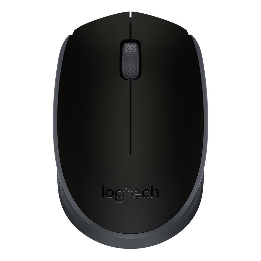 MOUSE SEM FIO LOGITECH M170 COM DESIGN AMBIDESTRO COMPACTO, CONEXÃO USB E PILHA INCLUSA, PRETO