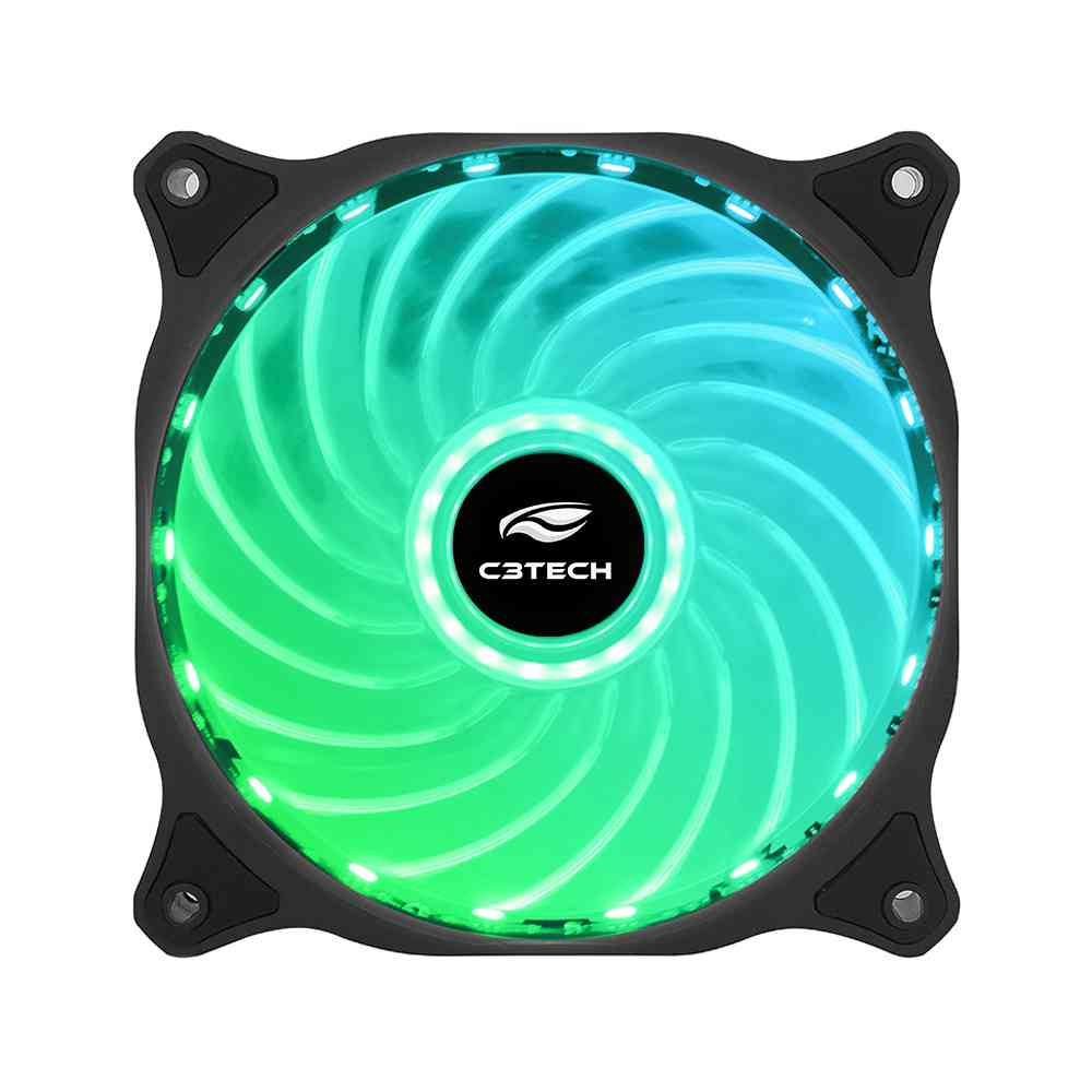 COOLER FAN STORM 12CM C/ LED MULTICOLORIDO - C3TECH