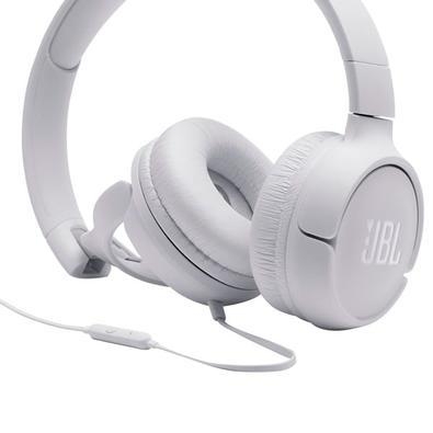 FONE DE OUVIDO JBL TUNE 500 BRANCO, ON EAR, COM FIO, COM MICROFONE, JBLT500WHT