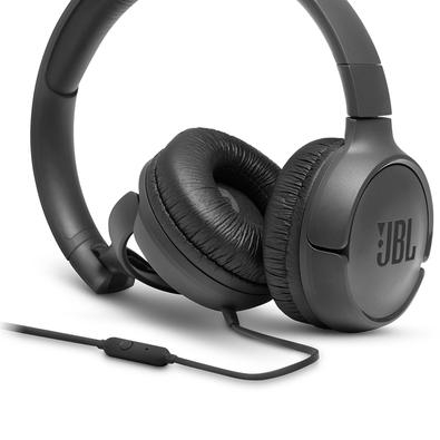 FONE DE OUVIDO JBL TUNE 500 PRETO, ON EAR, COM FIO, COM MICROFONE, JBLT500BLK