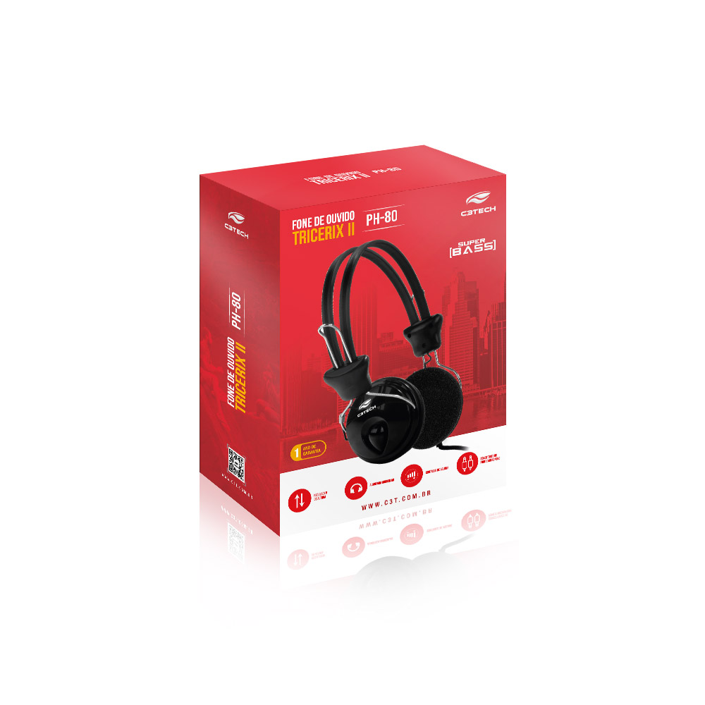 HEADSET GAMER  C/ MICR TRICERIX III PRETO - C3 TECH