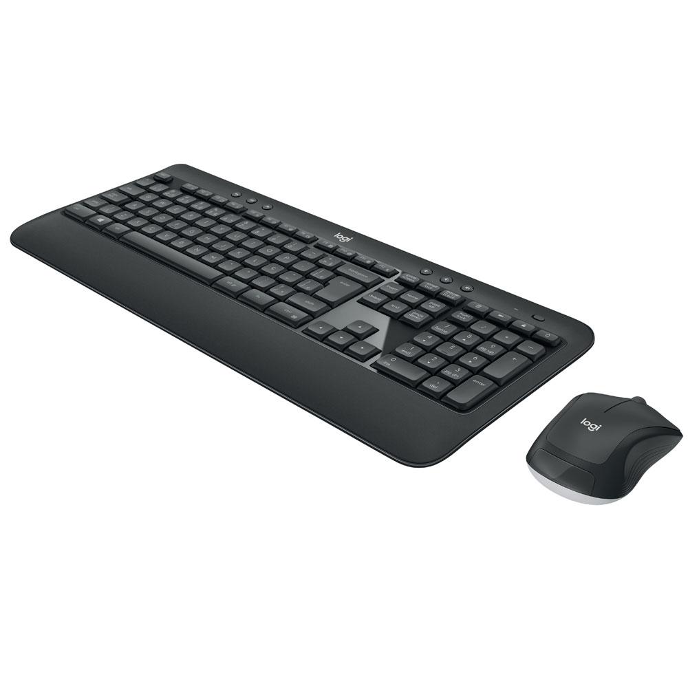 TECLADO E MOUSE SEM FIO LOGITECH MK540 ADVANCED,  MULTIMÍDIA, TECNOLOGIA UNIFYING, ABNT2, CINZA