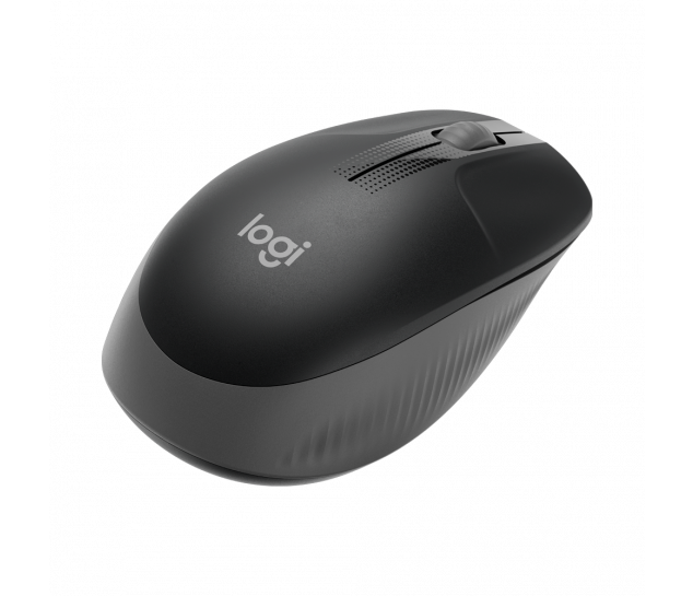 MOUSE SEM FIO LOGITECH M190 COM DESIGN AMBIDESTRO COMPACTO, CONEXÃO USB E PILHA INCLUSA, CINZA