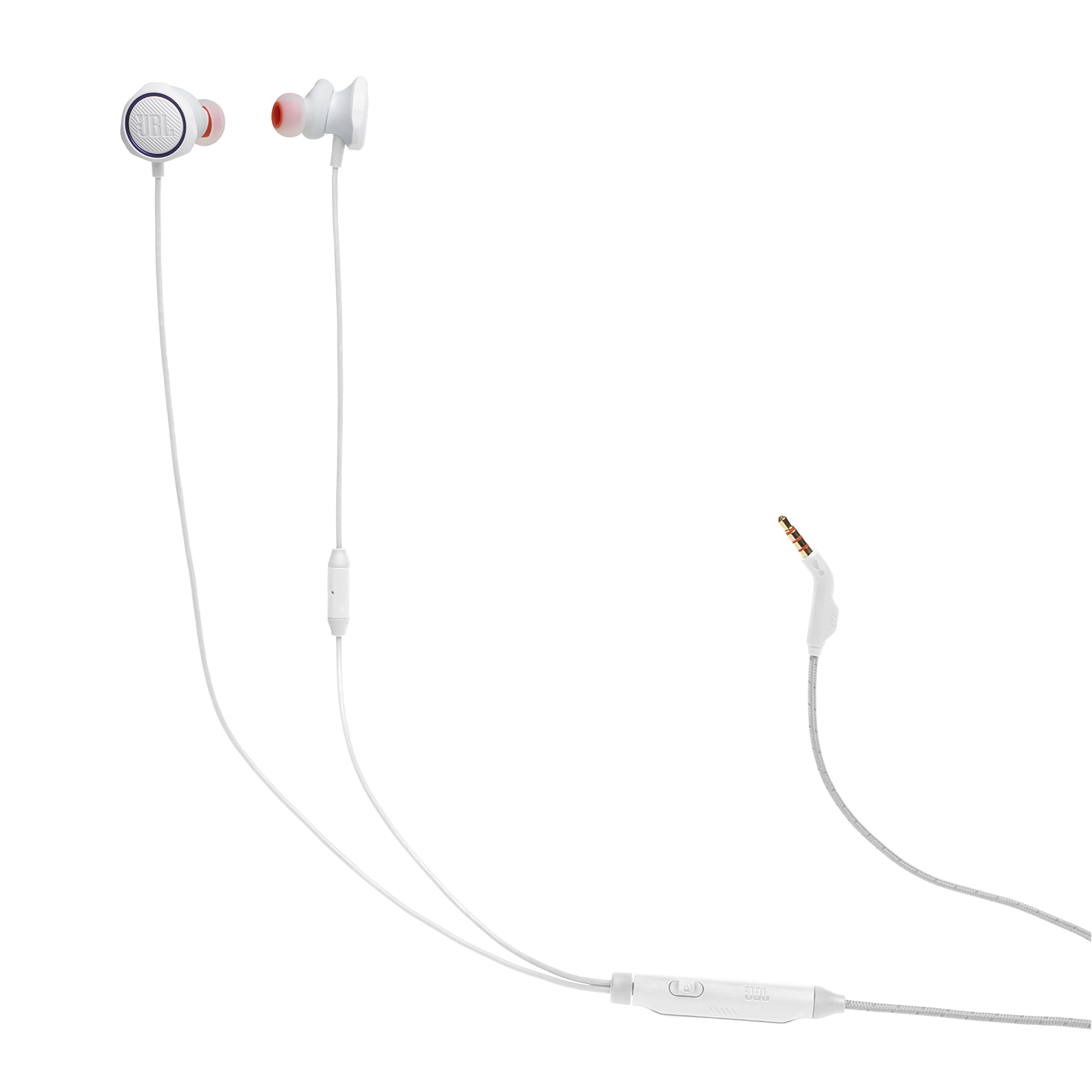 FONE DE OUVIDO GAMER INTRA AURICULAR JBL QUANTUM 50, CONECTOR 3,5MM, BRANCO, JBLQUANTUM50WHT