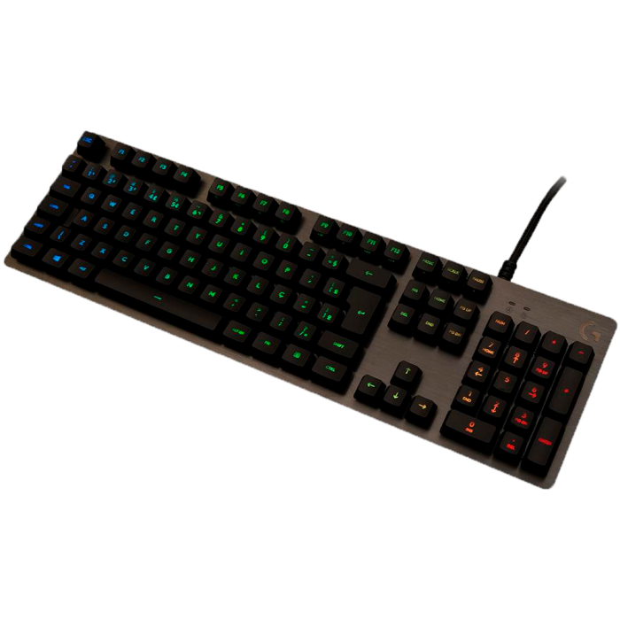 TECLADO GAMER MECÂNICO COM FIO G512 CARBON, RGB LIGHTSYNC, USB PASSTHROUGH, SWITCH GXBROW, ABNT2