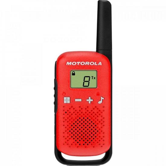 RADIO COMUNICADOR TALKABOUT MOTOROLA T110BR , 26 CANAIS, 25 KM, VERMELHO (PAR)