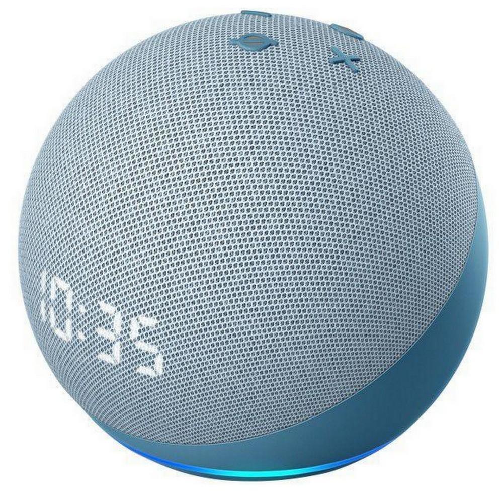 ECHO DOT COM RELÓGIO E ALEXA (4ª GERAÇÃO) - AZUL (#)