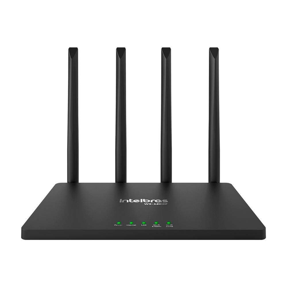 ROTEADOR WIRELESS W5-1200F 4 PORTAS, DUAL BAND, WI-FORCE, MU-MIMO, 4 ANTENAS 5DBI - INTELBRAS