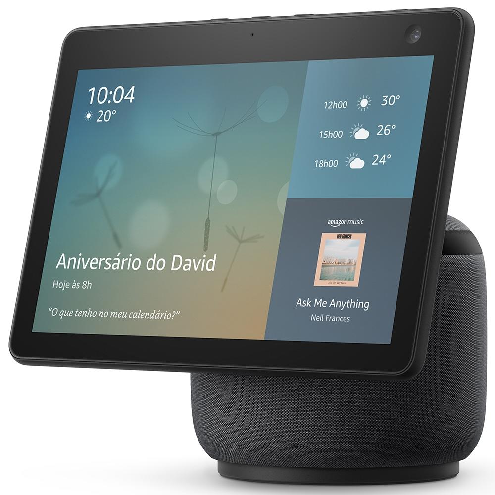 ECHO SHOW 10: SMART DISPLAY HD DE 10,1 \" COM MOVIMENTO E ALEXA - PRETO