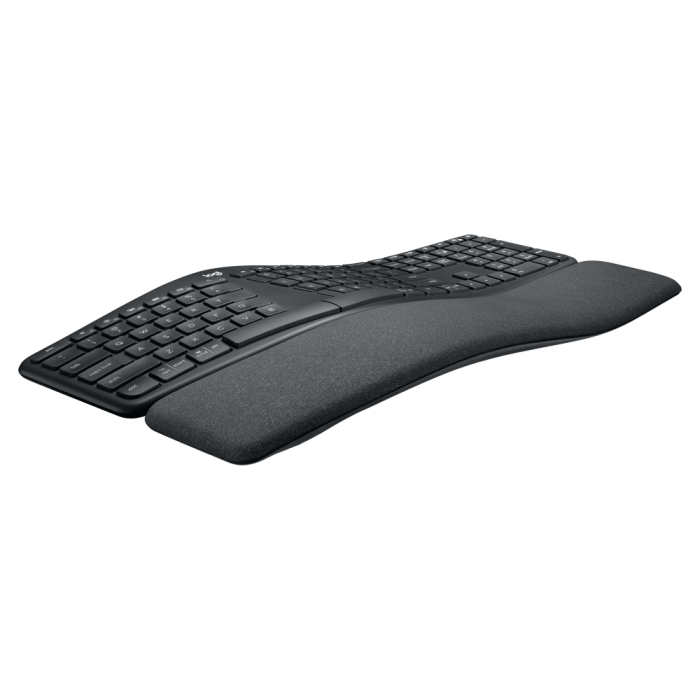 TECLADO SEM FIO LOGITECH ERGO K860, LAYOUT DIVIDIDO, SUPORTE PARA DESCANSO DE PULSO, BLUETOOTH, USB