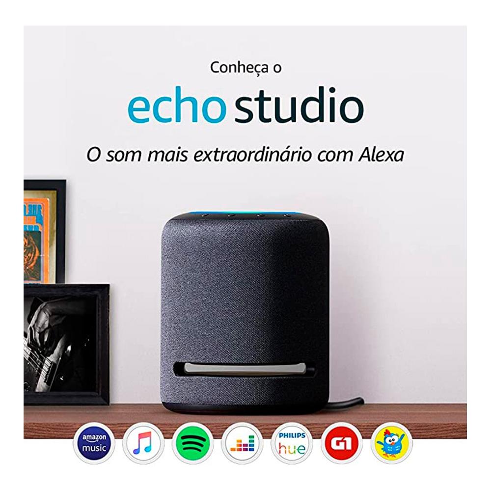 ECHO STUDIO - SMART SPEAKER COM ÁUDIO DE ALTA FIDELIDADE E ALEXA