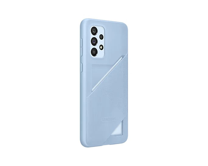 CAPA PROTETORA GALAXY A33 5G SILICONE PORTA CARTÃO - AZUL