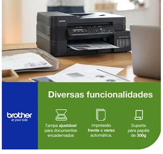 IMPRESSORA DUPLEX BROTHER JATO DE TINTA COLORIDA DCPT720DW