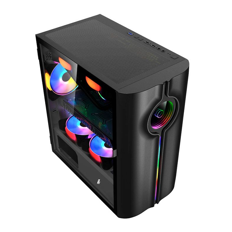 GABINETE GAMER ATX 1STPLAYER IS3 RGB VIDRO TEMPERADO, S/ FAN, S/ FONTE