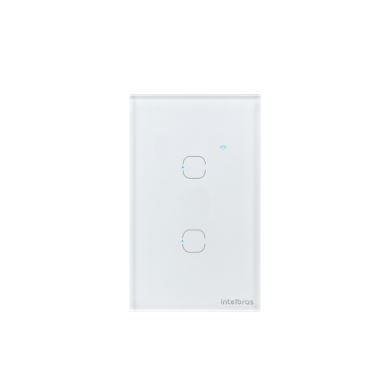 INTERRUPTOR SMART WI-FI 2 TECLAS EWS 1002 TOUCH C/ ALEXA BIVOLT BRANCO - INTELBRAS