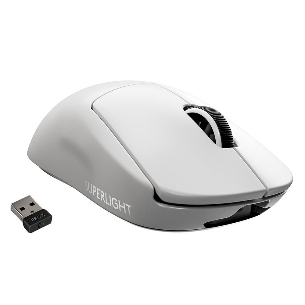 MOUSE SEM FIO GAMER LOGITECH G PRO X SUPERLIGHT, LIGHTSPEED, 25000 DPI, 5 BOTÕES, BRANCO