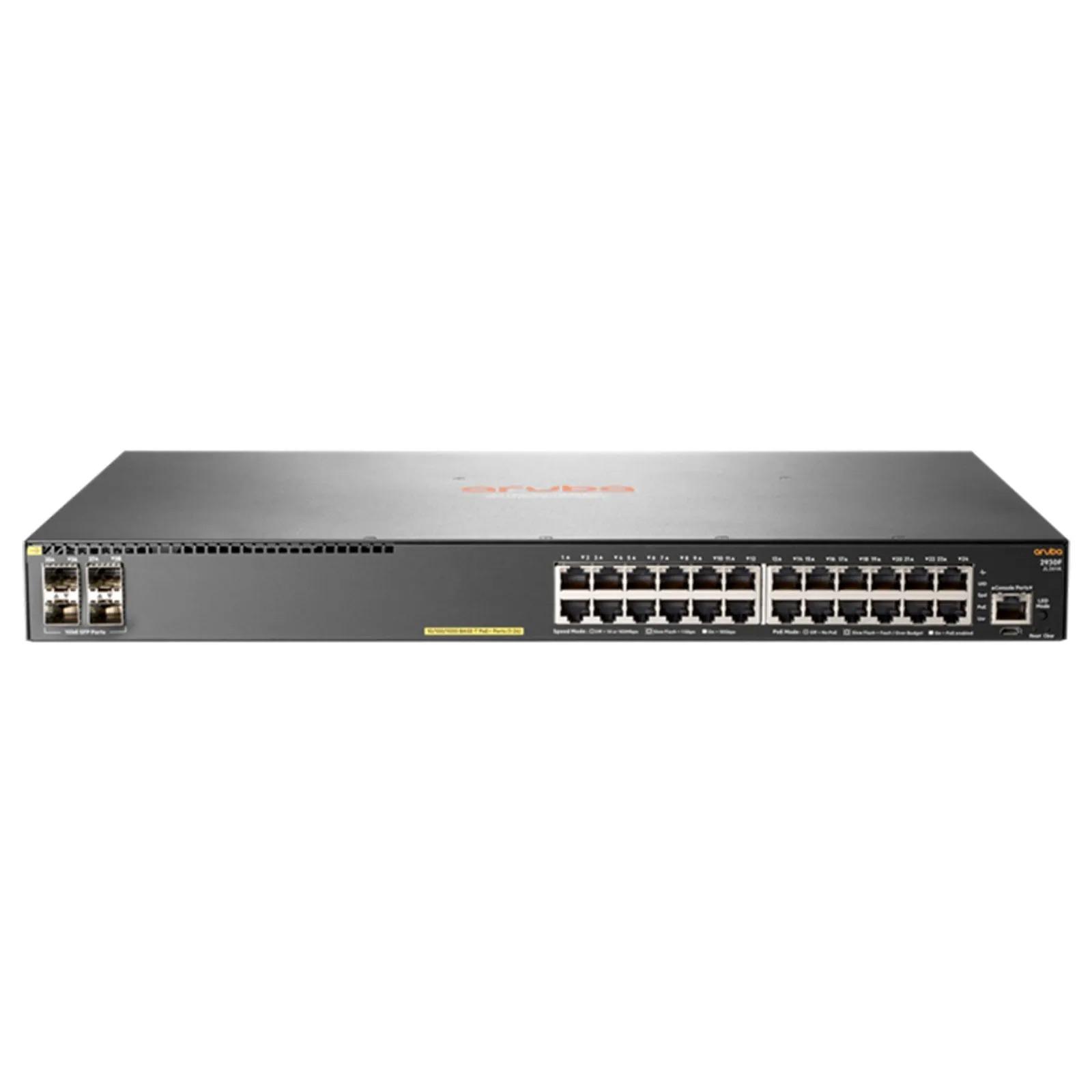 SWITCH HPE ARUBA L3 2930F 24P 10/100/1000 + 4P SFP GERENCIAVEL