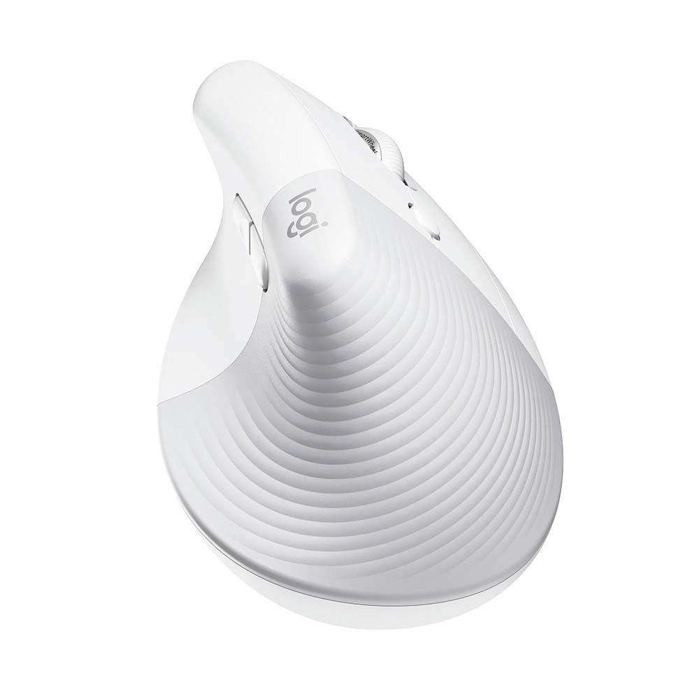 MOUSE SEM FIO LOGITECH LIFT, 4000 DPI, 6 BOTOES, BLUETOOTH, ERGONOMICO, USB, BRANCO, 910-006469