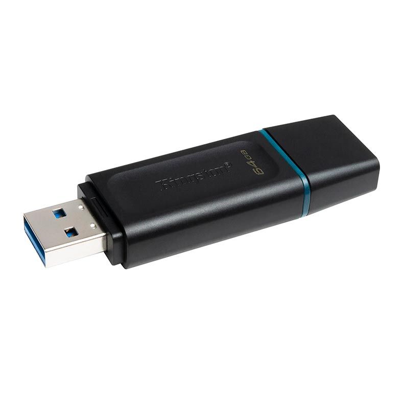 PEN DRIVE 64GB USB 3.2 DATATRAVELER EXODIA PRETO KINGSTON