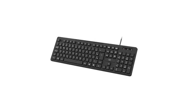 TECLADO COM FIO MULTILASER TF400, USB, TECLAS SILENCIOSAS, AJUSTÁVEIS, PRETO, CABO DE 150CM, TC144