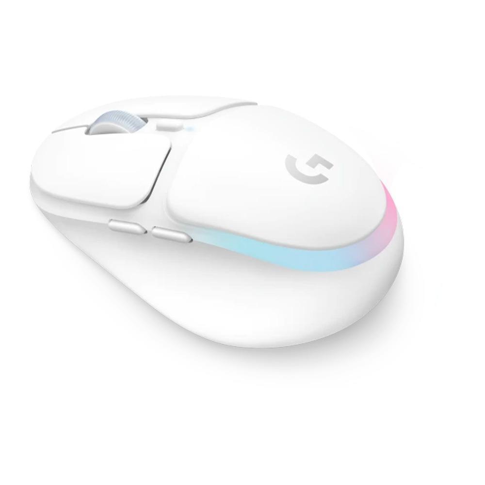 MOUSE GAMER SEM FIO LOGITECH G705, COLEÇÃO AURORA, RGB, BLUETOOTH, USB, 6 BOTÕES, BRANCO - 910-00636