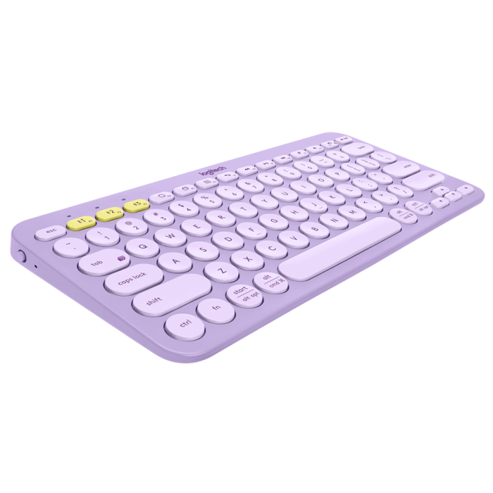 TECLADO SEM FIO LOGITECH, BLUETOOTH E USB, K380, EASY-SWITCH E PILHA INCLUSA, LILÁS LEMONADE