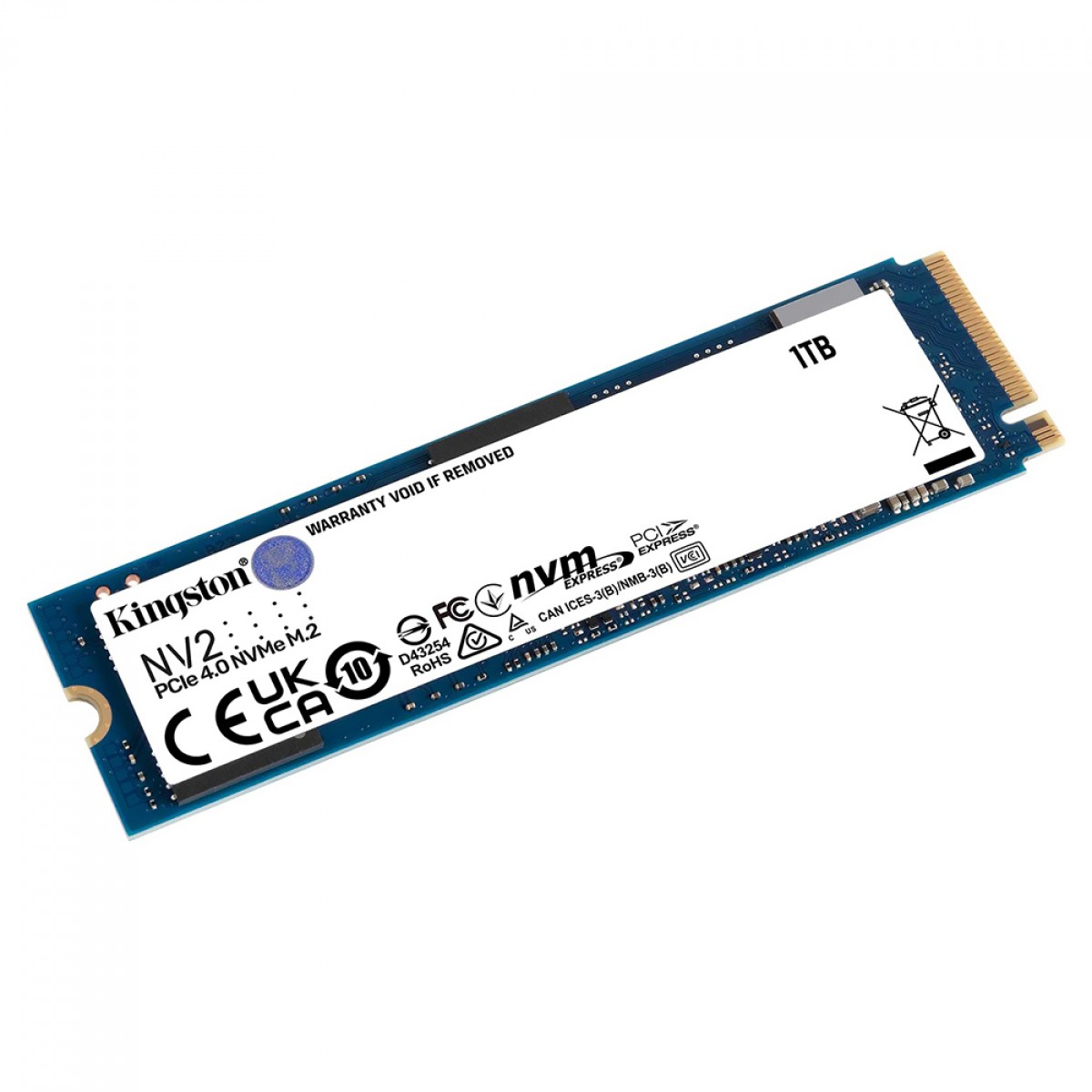 SSD M.2 NVME 1TB PCIE NV2 LEITURA 3500 MB/S GRAVAÇÃO 2100 MB/S - KINGSTON