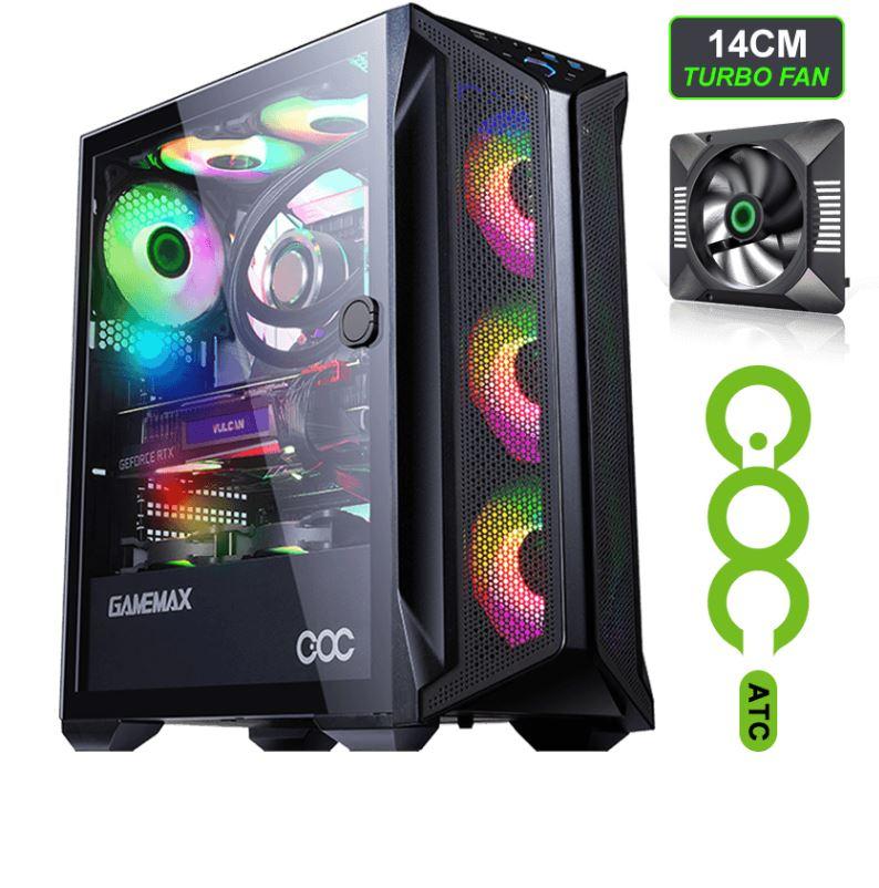 GABINETE ATX GAMER BRUFEN C1 COC E-ATX C/ 3 FANS ARGB, SEM FONTE - GAMEMAX