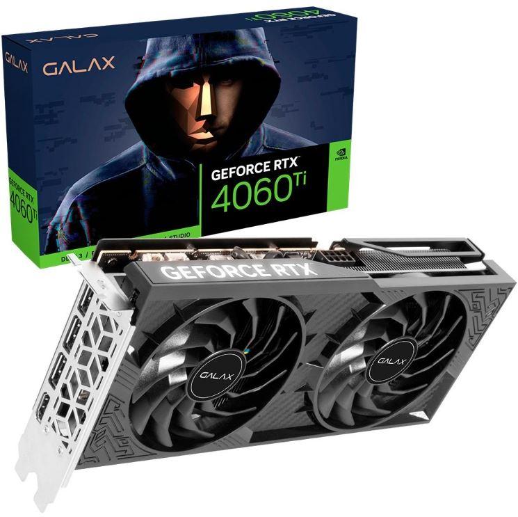 PLACA DE VIDEO GALAX NVIDIA GEFORCE GTX 4060TI 8GB GDDR6 DLSS RAY TRACING - 46ISL8MD8COC