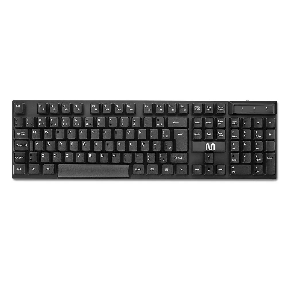 TECLADO SEM FIO MULTILASER TS100, SLIM, CONEXÃO 2.4GHZ, USB, 12 TECLAS MULTIMÍDIA, PRETO, TC299 (#)