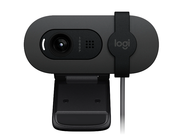 WEBCAM FULL HD LOGITECH BRIO 100, 1080P, 30FPS, MICROFONE, USB, CORREÇÃO AUTOMATICA, 960-001586