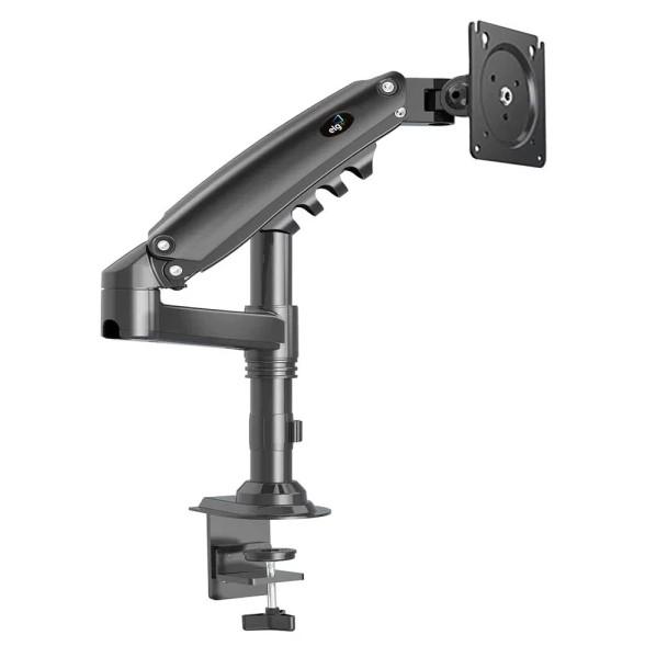 SUPORTE ARTICULADO DE MESA ELG TIPO TORRE COM PISTÃO A GÁS PARA 1 MONITOR DE 17" A 27" - FH80N