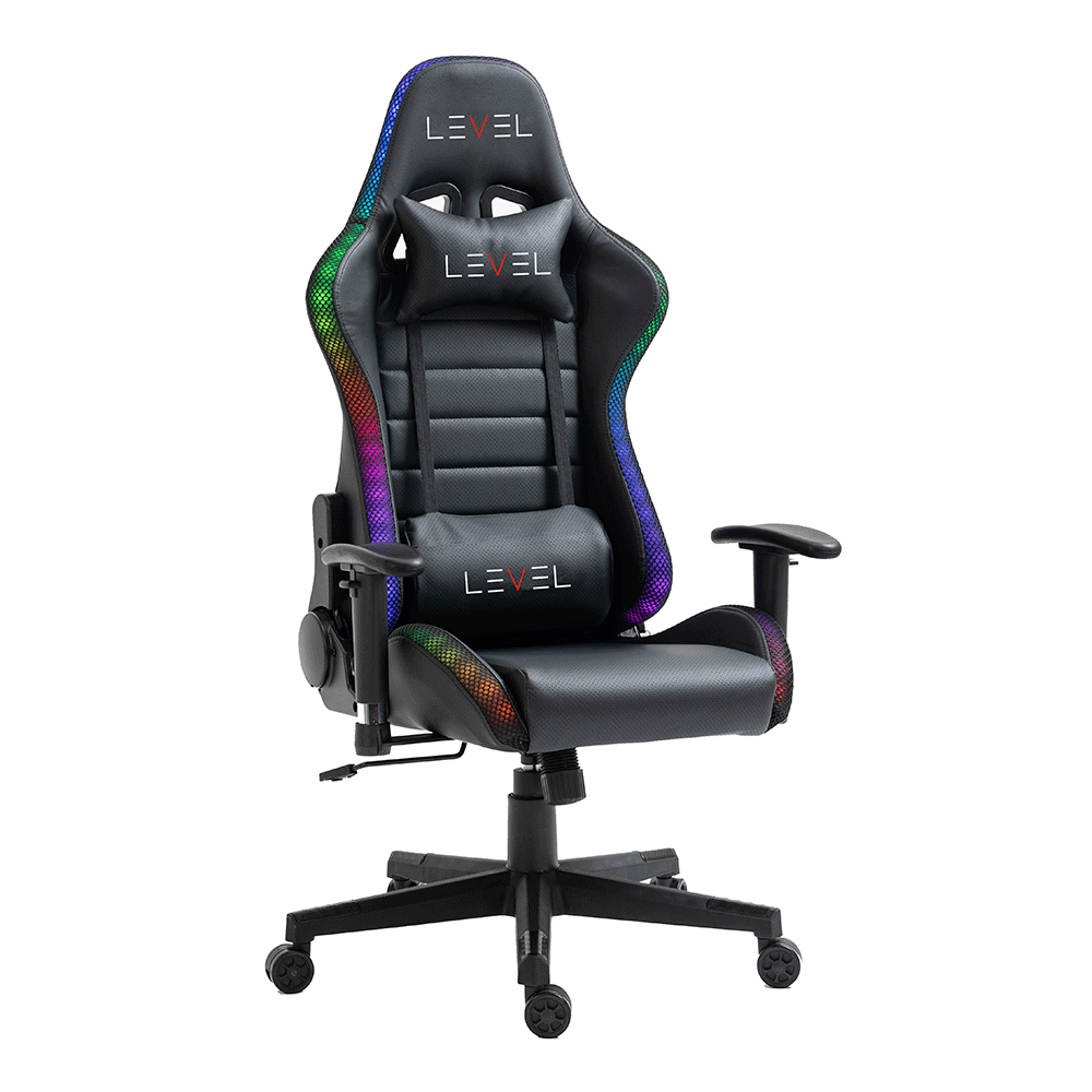 CADEIRA GAMER LEVEL LVC06 RGB - PRETO