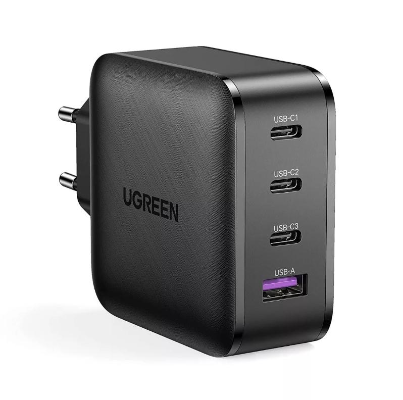 CARREGADOR DE PAREDE UGREEN USB + 3X USB-C 65W GAN FAST - UG-70774