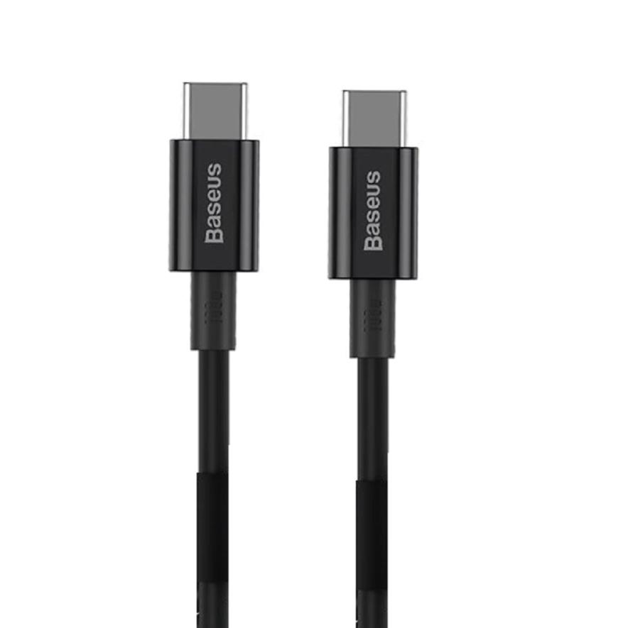 CABO USB TIPO-C BASEUS SUPERIOR SERIES  PARA USB TIPO C 100W 1 METRO PRETO - CATYS-B01