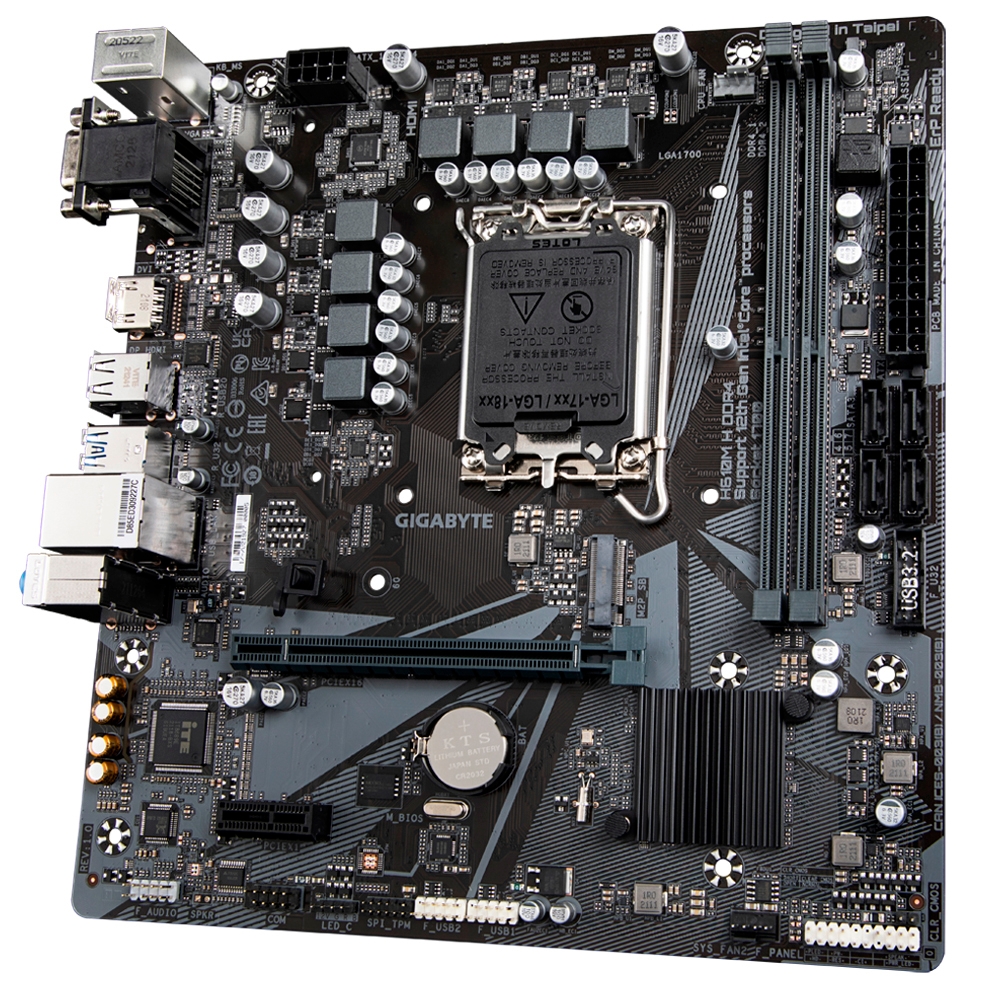 PLACA MAE GIGABYTE H610M-H LGA 1700, DDR4, HDMI/VGA, MATX, M.2, USB 3.2, 12/13/14 GER