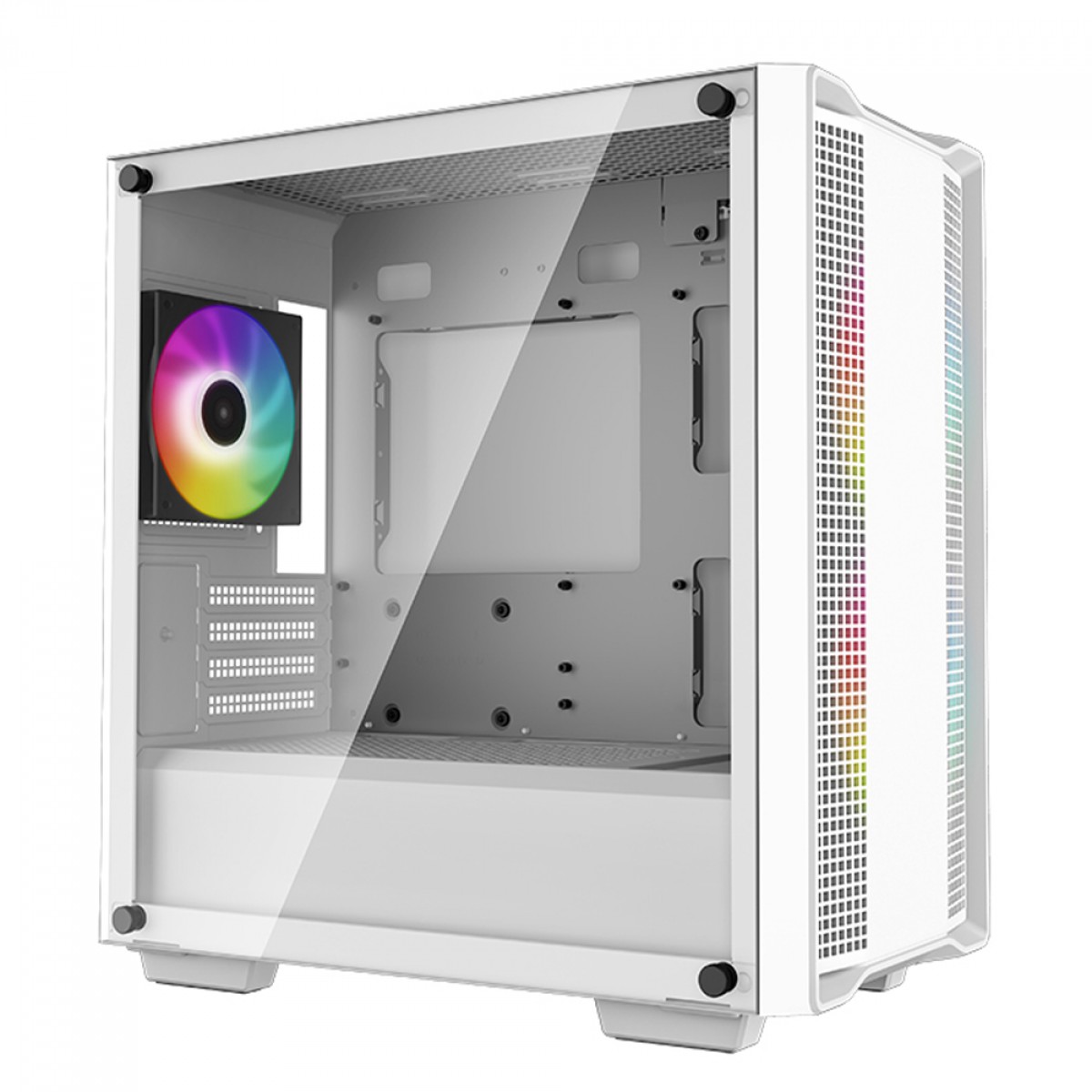 GABINETE DEEPCOOL CC360 WH, MID TOWER, VIDRO TEMPERADO, MATX, S/ FONTE, C/3 FANS, BRANCO