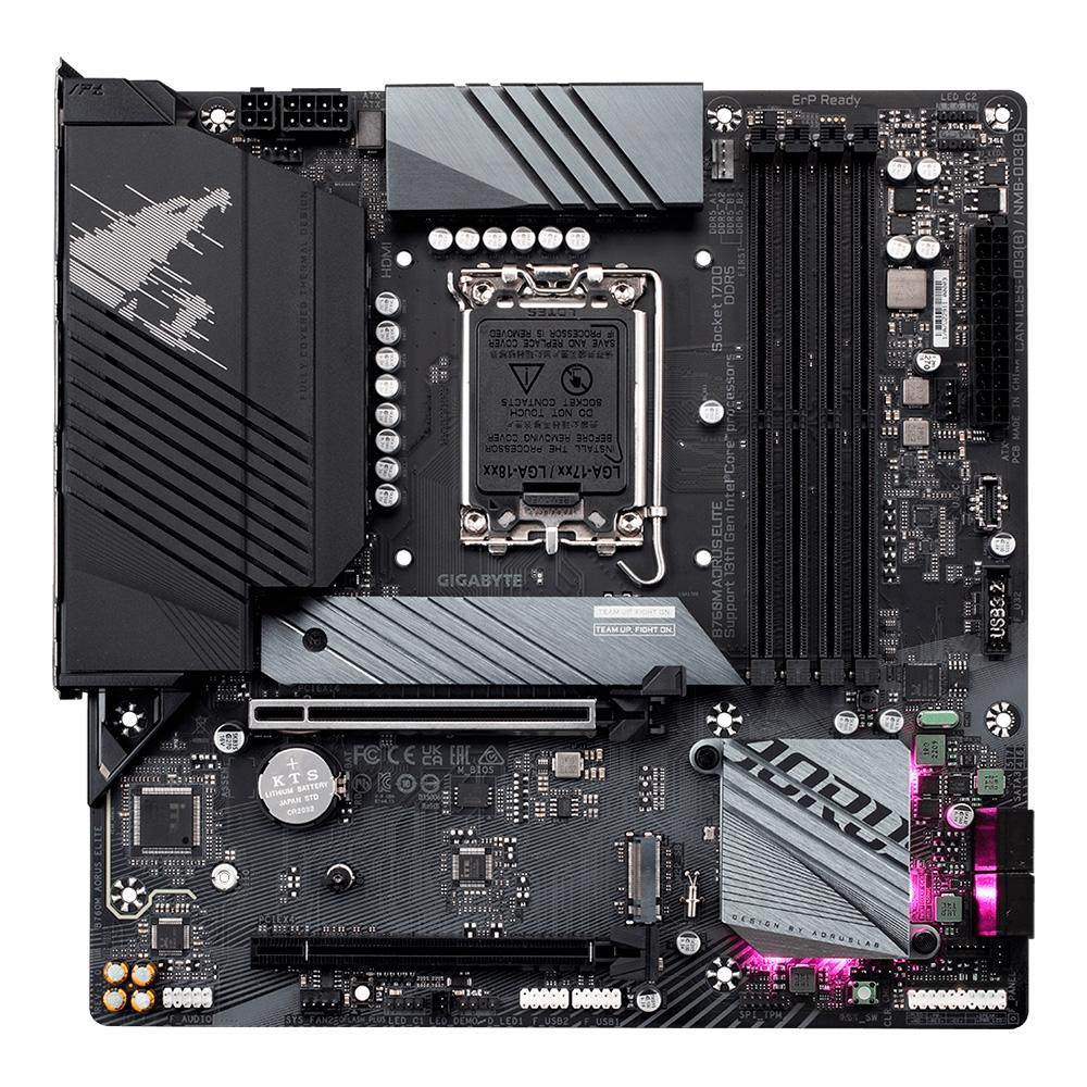 PLACA MAE LGA 1700 GIGABYTE B760M AORUS ELITE, DDR5, M.2, USB 3.2/USB-C, LAN 2.5GBE