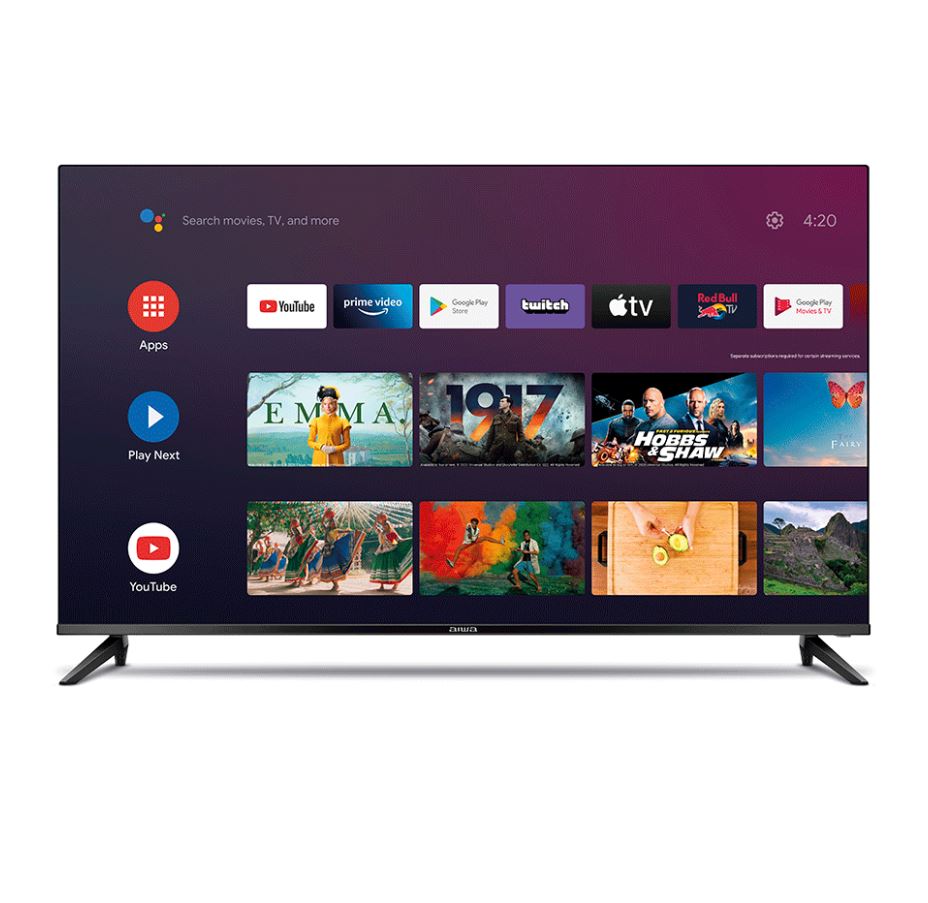 SMART TV AIWA 43" FULL HD, ANDROID TV, BORDA ULTRAFINA, HDR10, DOLBY AUDIO, WI-FI, BLUETOOTH, 2XHDMI