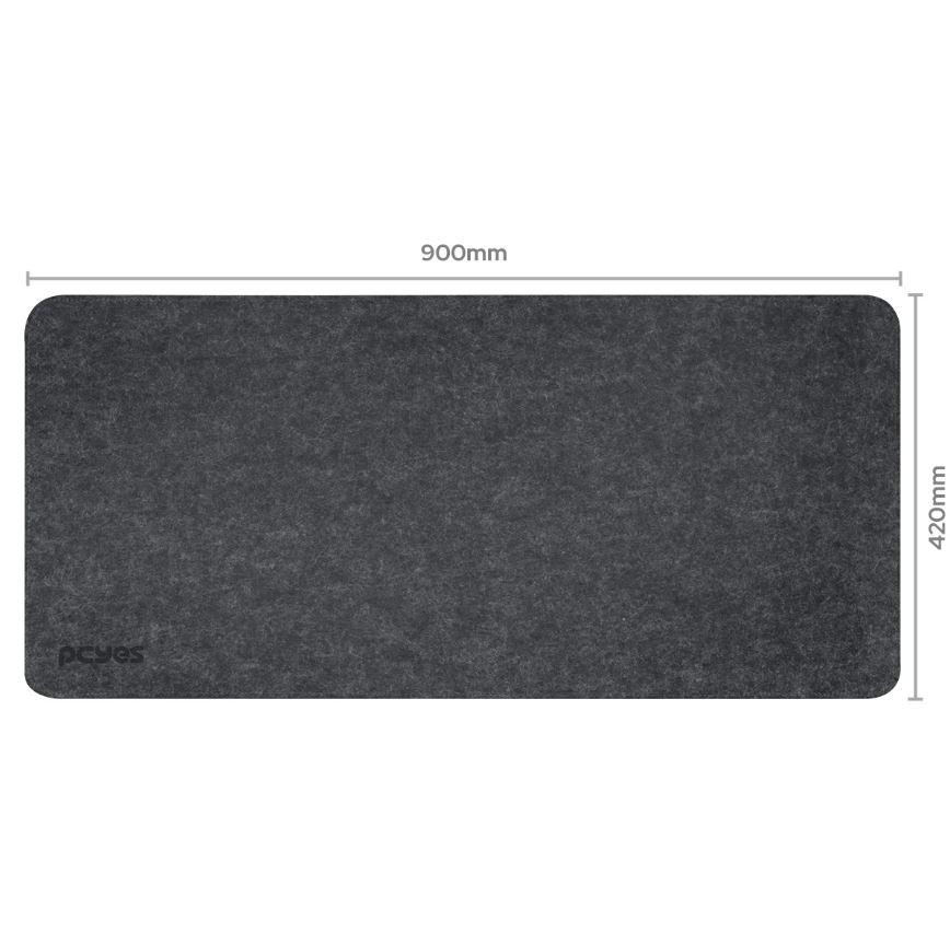 MOUSEPAD DESK MAT PCYES EXCLUSIVE PRO DARK GRAY EXTENDED 900X420MM