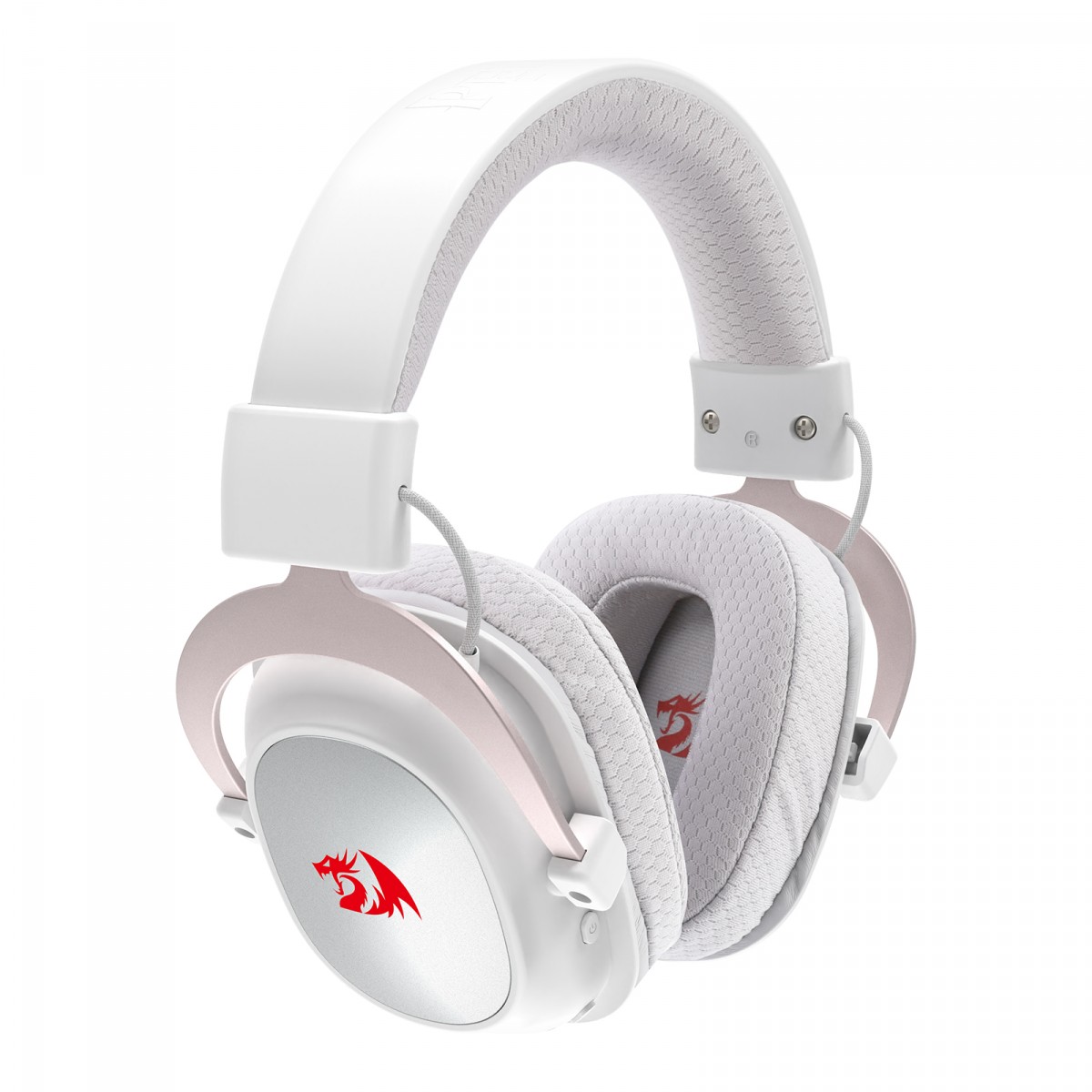 HEADSET GAMER SEM FIO REDRAGON ZEUS PRO 2.4GHZ/BLUETOOTH SURROUND 7.1 MIC REMOVIVEL BRANCO